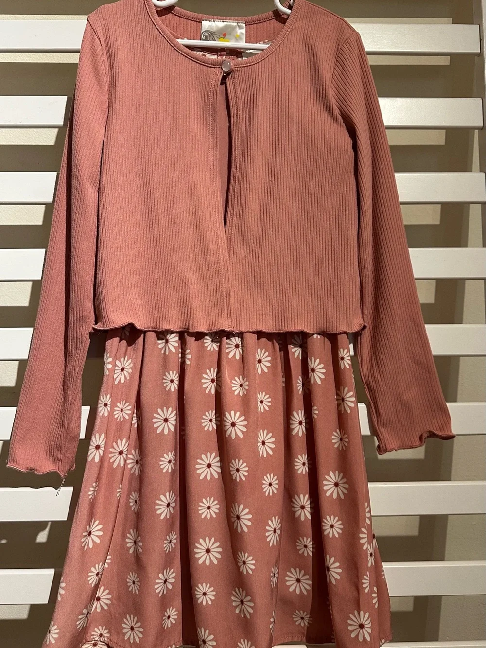 Jenna & Jessie Girls 6X Daisy Dress & Cardigan Set